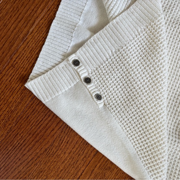 Sweater-White cotton acrylic very soft sweater. Karen Scott Macy’s - Picture 9 of 14